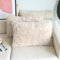 NordECO HOME 2er Set kissenbezüge 30x50 cm Kissen Beige Künstlich Pelz Fellkissen Dekorative Deko Kissen Kuschelkissen Flauschig Sofakissen Weich Plüschkissen für Sofa
