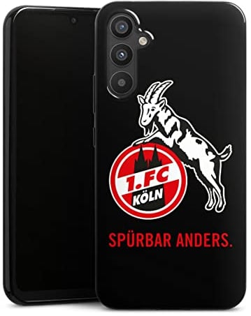 DeinDesign Slim Case extra dünn kompatibel mit Samsung Galaxy A34 5G Silikon Handyhülle schwarz Hülle 1. FC Köln Offizielles Lizenzprodukt transparent