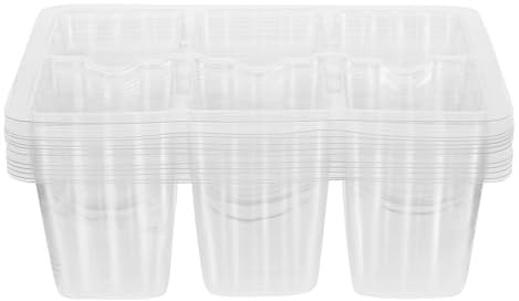 Happyyami 10stücke Transparente Anzuchttöpfe Robuste Pflanztöpfe Für Zuhause Für Anzucht Von Pflanzen Und Gemüse Langlebiges Kunststoffmaterial Transparent Für Optimale