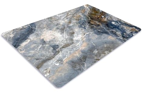 Pagnanno. Chopping Board-Catering Cutting Set-Kitchen Board-Glass Worktop Savers-Sink Chopping Board-Large-Worktop Protectors Heat Resistant-Marble Effect Grey (Design 5, 50 x 40 cm (Pack of 1))