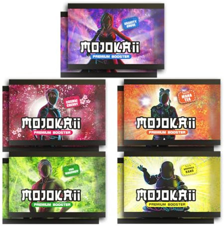 Mojokaii Booster Proben-Bundle | 10 Stück | Premium Booster | 10x5g | 10 Portionen | Pre-Workout | Pre-Gaming | Energy Drink Pulver