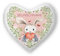 PR Print Royal Herzkissen mit Namen Personalisieren - Hase Kissen mit Namen - Geschenke für Tochter, Namenskissen, Personalisierte Geschenke mit Tieren | inkl. Füllung, Weiß, 40 x 44 cm