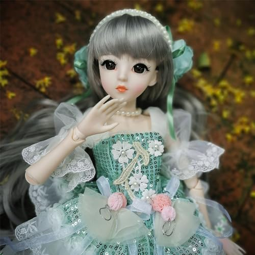 EVA BJD 1/3 BJD Puppe Ball Mechanische Gelenkpuppe 61 cm Prinzessin SD Puppe mit Make-up + komplettes Zubehör (Sylph)