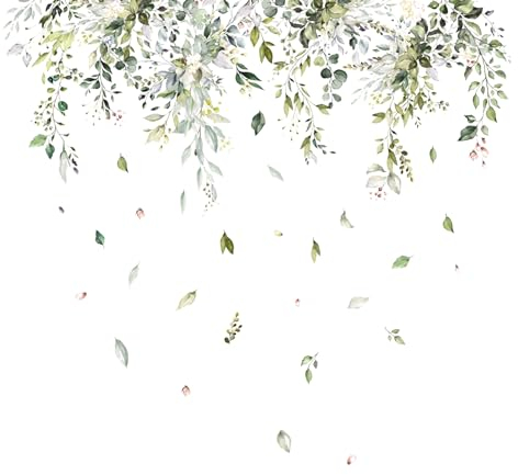 Stickers Muraux Plantes,Sticker Mural Décoratif,30 x 90 cm Pendaison Vigne Autocollant pour Bureau Chambre Salon