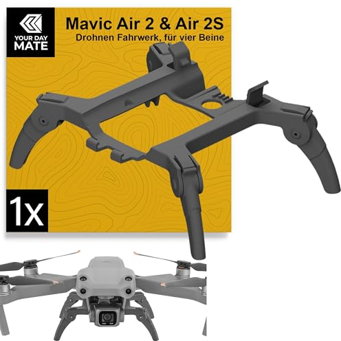 Drohnen Fahrwerk, 1 Set, kompatibel mit DJI Mavic Air 2, DJI Air 2S, Landebeine schützen Gimbal und Unterboden, Unterbau für sanftes Landen, Drohne Beine Landung, Drone Landegestell, Landefüße Set