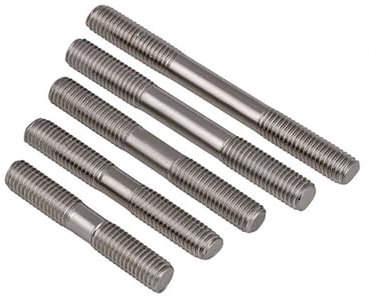 M3-M8 Stehbolzen aus Edelstahl 304, Stehbolzen, Stehbolzen, Doppelkopf-Gewindestange, metrische Standard-Doppelkopfschraube, 5 Stück (Color : 55mm, Size : M8)