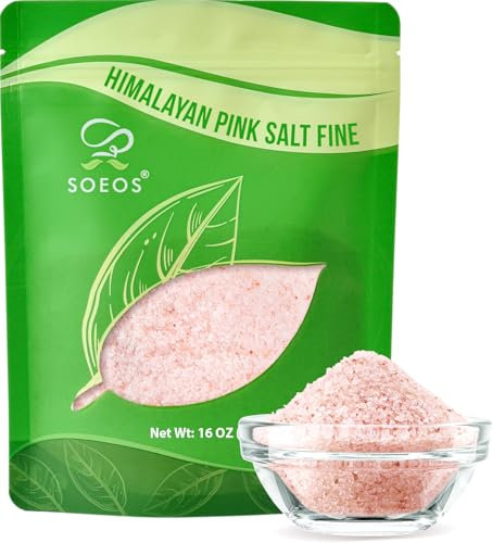 Soeos Sel rose de l'Himalaya, grain fin, 473,6 g