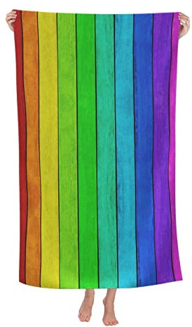 ObabO Luxuriöses Badetuch mit Holzhintergrund, ultraweich und sehr saugfähig, dicke große Badetücher, 80 x 130 cm
