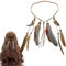QESSUVNC Indianer Kostüm Damen Hippie KostüM Damen Hippie Boho Haarband Haarschmuck Hippie Kostüm Indianer Stirnband Damen StirnbäNder Pfau