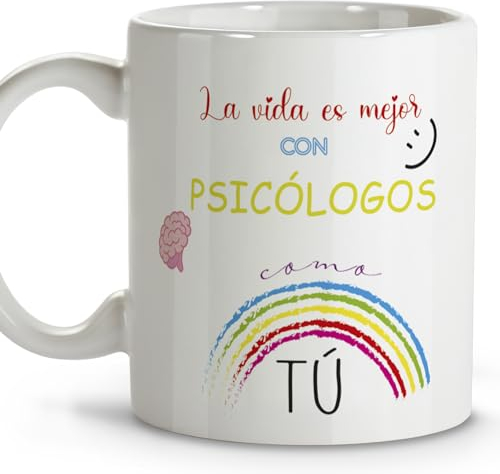 LolaPix Detalles compañeros de trabajo. Tazas originales para regalar. Regalos psicologos. Tazas personalizadas. Taza cerámica 330 ml.