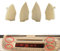 4 pezzi pulsante radio compatibile con per Fiat 500 auto CD pulsante beige Trim stampo copre modanature interne auto per dal 2008 in poi