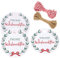 jijAcraft Frohe Weihnachten Anhänger, 100 Stück Geschenkanhänger Weihnachten, Rund Kraftpapier Etiketten Weiß 5 cm Papieranhänger zum für Adventskalende DIY Weihnachten Deko Geschenke Verpackung