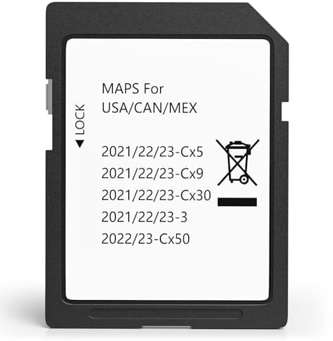 Navi-SD-Karte, GPS-Karte, kompatibel mit 2021-2023 3 / Cx-5 / Cx-9 / Cx-30, 2022-2023 Cx-50/ Mx-30 / USA/CAN/MEX Karten