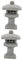 VANZACK 2 Sätze Wen Chang Tower Ornamente Mini-gartenpagode Orientalische Pagodenskulpturen Japanische Pagodenlampe Bonsai-figuren Pavillon-statue Pagode Statue Im Freien Blausteinpulver