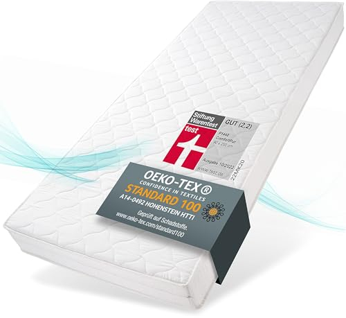 Sun Garden Matratze 90x200 cm H3 I P1440 ComfortPur I Oeko Tex 100 Zertifiziert I Abnehmbarer Bezug bis zu 40 °C Grad waschbar I Formstabiler Komfortschaumkern I Versteppung mit Polyester-Klimafaser