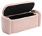 SUPPNEED Moderner Schlichter Aufbewahrungshocker, gestreifter Samt-Nachttischhocker, bequemes Sitzgefühl, Wohnzimmer, Eingang, Schlafzimmer Multifunktionale Aufbewahrungsbank (Pink + Foam + Velvet)