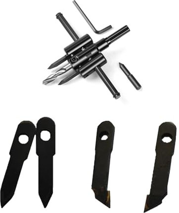 NIYATA Kreisschneider Holz 300mm, Lochsägen Verstellbar Metall 30-300MM,Kreis Lochsäge für Holz,Kunststoff und Gipskarton,Hochwertiger Kreisschneider Metall