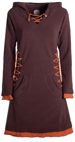 Vishes - Alternative Bekleidung - Extra warmes Damen Elfenkleid Winterkleid Sweatkleid Eco-Fleece