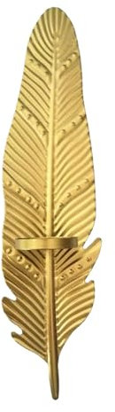 Wandleuchter Kerzenhalter Metall Gold Design Goldene Wandleuchte mit Kerzenhalter Rustikale Wandkerzenleuchter Goldene Wandkerzenhalter