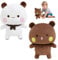 SKIKHN 2 Stück Budu Kuscheltier, Budu Plüsch, Bär Panda BuDu Kuscheltier, Geburtstagsfeiergeschenke Für Jungen Und Mädchen, Spielzeug für Raumdekoration