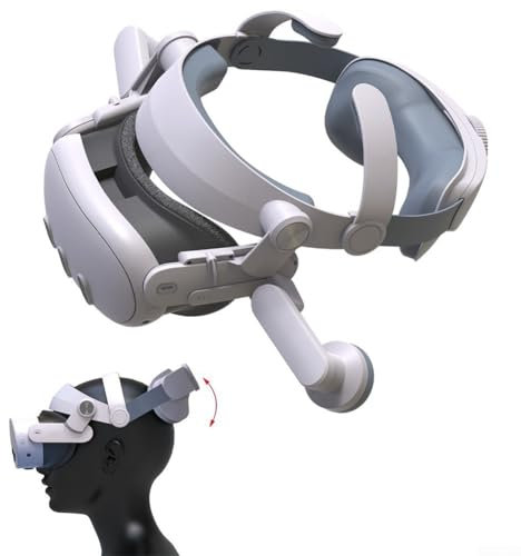 Besttoolifes Batteria Head Strap Accessori Per Meta Per Quest 3/3S, Doppia Carica Il Auricolare VR E La Cinghia Della Batteria In 2.5h (T300 Regular)