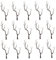 Holibanna 16-teiliges Baumgeweih-dekorationsset: Weihnachtsparty-zubehör – Realistisches Und Bequemes Rentiergeweih-ornament Zum Selbermachen