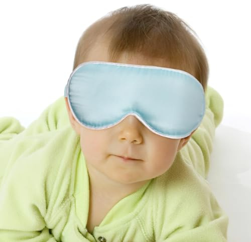 BETOOKY Masque de Sommeil Attaches Réglables en Soie pour Bébé -né, Cache-yeux Respirant Sommeil Paisible et Confortable