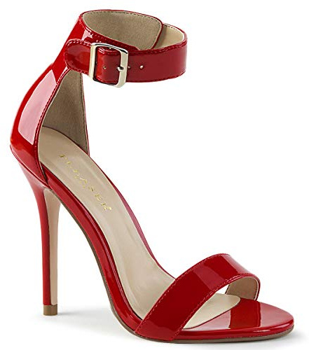 Pleaser Damen Amuse-10 Sandale, Rot (rotes Leder), 40 EU