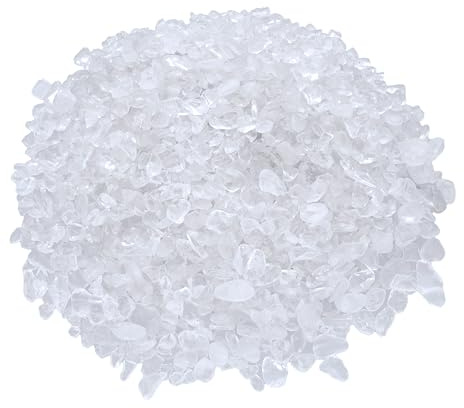 Bergkristall Mini Trommelsteine 1000 g Edelsteine Heilsteine echter Stein | Inkl. Edelsteinkarte | 6-9 mm Durchmesser | 100% naturbelassen