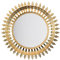 Beliani Stilvoller Spiegel rund Metall 60 x 60 cm Sonnenoptik Gold Vorey