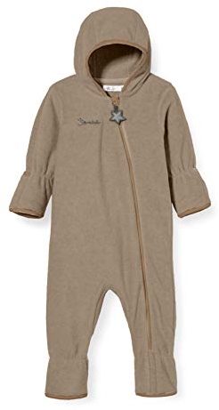 Sterntaler Unisex Baby Overall Overall aus Microfleece, Mit Reißverschluss und Hand- und Fußstulpen, Braun Melange, 62