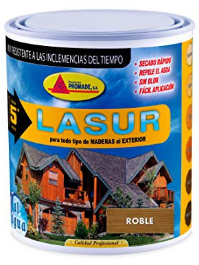 PROMADE ASUR206 LASUR Protector Madera AL Agua, Roble