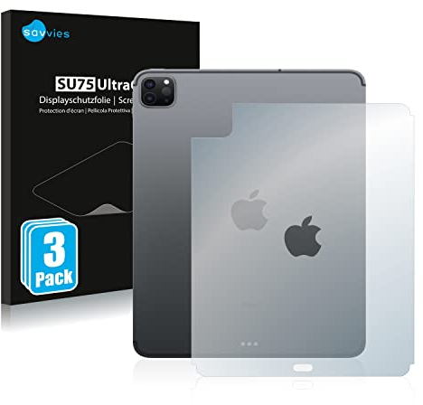 savvies Protection Ecran pour Apple iPad Pro 11 2020 (Arrière, 2e Gen.) 3 Pièces - Film Protection Ultra Clair