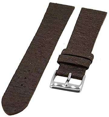 Uhrenarmband aus Ananasfasern VEGAN Dunkelbraun 16mm