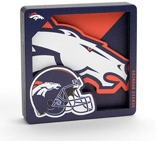 YouTheFan NFL Denver Broncos Magnet aus der 3D-Logo-Serie, One Size