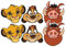 STAR CUTOUTS Ltd Re Leone – Confezione da 6 maschere (Simba x 2, Timon x 2, Pumbaa x 2) – Re Leone, confezione da sei maschere per compleanni, fan e feste, ottimo punto di conversazione, multicolore