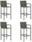 vidaXL 4X Barhocker Barstuhl Tresenhocker Thekenhocker Tresenstuhl Thekenstuhl Küchenhocker Bistrohocker Bar Stuhl Hocker Grau Poly Rattan
