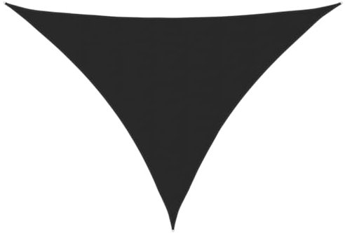 vidaXL Toldo de Vela Parasol Lona Protector Solar Sombra Patio Jardín Terraza Balcón Parque Exterior Triangular de Tela Oxford Negro 3x4x5 m