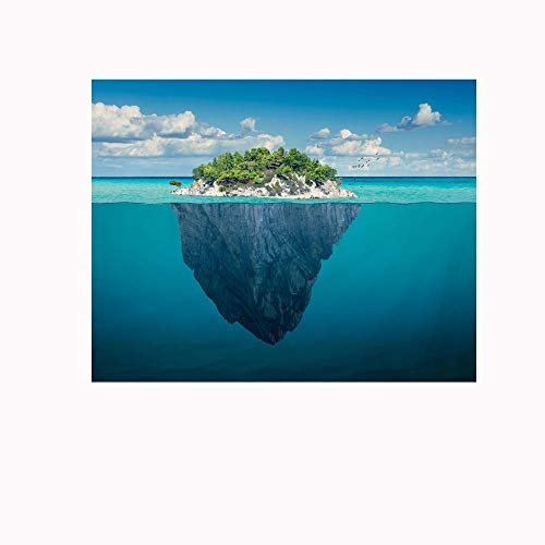 Fototapete Selbstklebend Isolierte Insel 200x140cm Wandgemälde Wand Dekoration Schlafzimmer Tapete