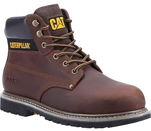 Caterpillar Mens Powerplant S3 GYW Safety Boot Brown Size UK 6 EU 40