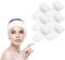BangShou 6Stk Kosmetik Haarband mit Klettverschluss, SPA Kosmetik Stirnband Frottee Haarschutzband für Duschen, Make Up und Kosmetik (Weiss)