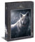 Ulmer Puzzleschmiede - Puzzle „Tundra Wolf“ - Stimmungsvolles Nacht-Puzzle mit 1000 Teilen - in schwarz und weiß bringt das Puzzle Tiere mit ihrer Symbolkraft perfekt zur Geltung - Made in Germany