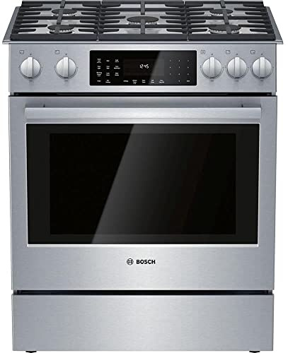 800 Series 30 in. 4.6 cu. ft. Slide-in Dual Fuel Range with Self-Cleaning Convection Oven in Stainless Steel
