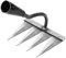 perfk Sharp Garden Edger Weeder, Durevole Giardinaggio Zappa Strumento Mano Estrattore di Erbacce Accessori per Il Diserbo del Cortile, Allentamento del, Acciaio a 4 Denti