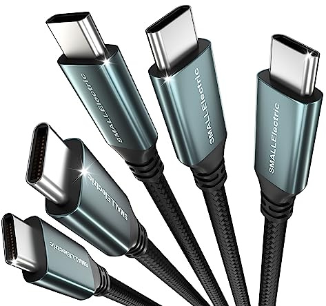 USB C auf USB C Kabel 60 W, 5 Stück, 1.8 m langes Schnellladegerät Typ C auf Typ C Ladekabel für Samsung Galaxy S22/S21/S20/Note 20/10, MacBook Pro 2020/Air, iPad A. ir 4, ipad ad mini 6 und mehr