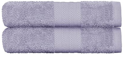 Victorio & Lucchino Juego de Toallas 100% Algodón - 2 Toallas Baño Ducha 70x140cm - Color Malva