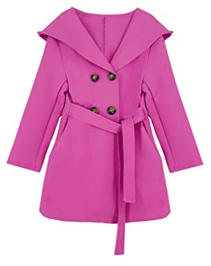 JOPHY & CO. Cappotto Bambina Doppiopetto con Cappuccio e Tasche (cod. 2078) (8 anni, Fucsia Leggero)