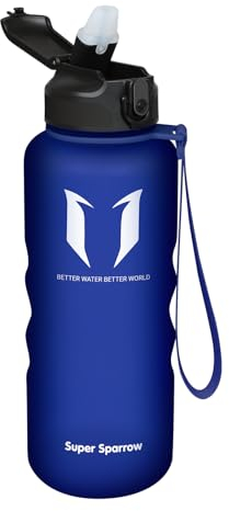 Super Sparrow Borraccia Sportiva & Bottiglia Bambini Senza Perdite - Borraccia Sportiva con Cannuccia - 1.5L Bottiglia Acqua Riutilizzabile di Grande Capacità - Senza BPA