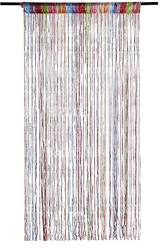 LAANCOO Perlenvorhänge für Türen, 100x200cm Perlen Boor Vorhänge Kristall Perlen Vorhang Glitzer Perlen -Tür Vorhang Schlafzimmer Privatsphäre Dekor Quasten Schnüre String Vorhang (Regenbogen)