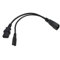 HangTon UPS PDU Stromkabel Y Splitter Verlängerungskabel IEC320 C14 Stecker auf C13 + C7 für Computer 30cm